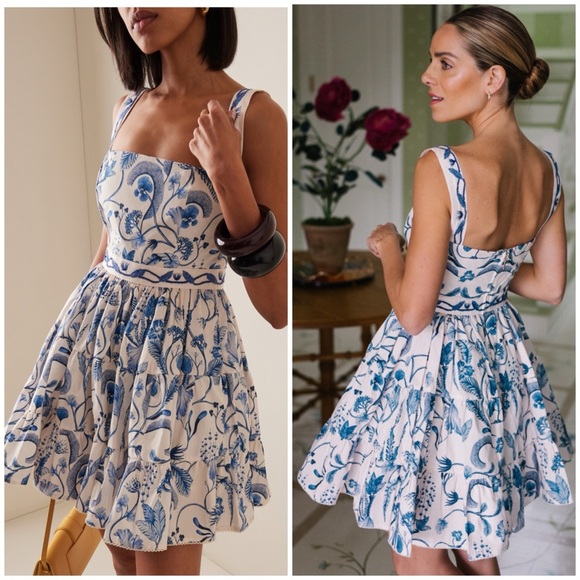 AGUA BY AGUA BENDITA Lima Mini Floral Dress SZ L - Picture 3 of 15